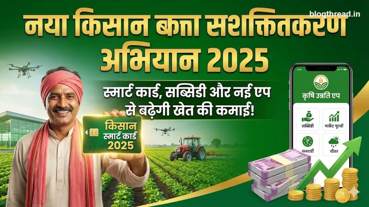 नया किसान सशक्तिकरण अभियान 2025: स्मार्ट कार्ड, सब्सिडी और नई एप से बढ़ेगी खेत की कमाई
